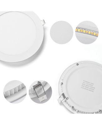 7" LED Recessed Ceiling Panel Down Light 3 Color 15W Slim Spot Lamp Home 12 Pack