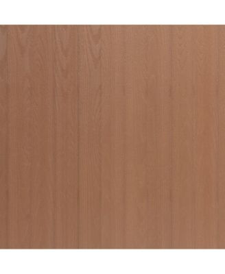 Faux Teak Outdoor Dining Table With Powder Coated Steel Frame And Umbrella Hole