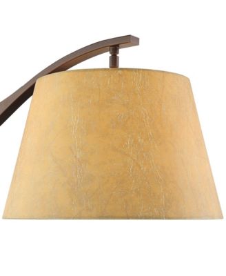 Tahoe Rustic Industrial Downbridge Arc Floor Lamp 60" Tall Bronze Metal Faux Leather Empire Shade for Living Room Reading Bedroom
