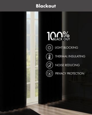 Amelia Knitted Jacquard Paisley Total Blackout Grommet Top Curtain Panel, Single Curtain with Privacy Lining for Bedroom and Living Room, Width 50 length 95 inches, Navy Window Panel