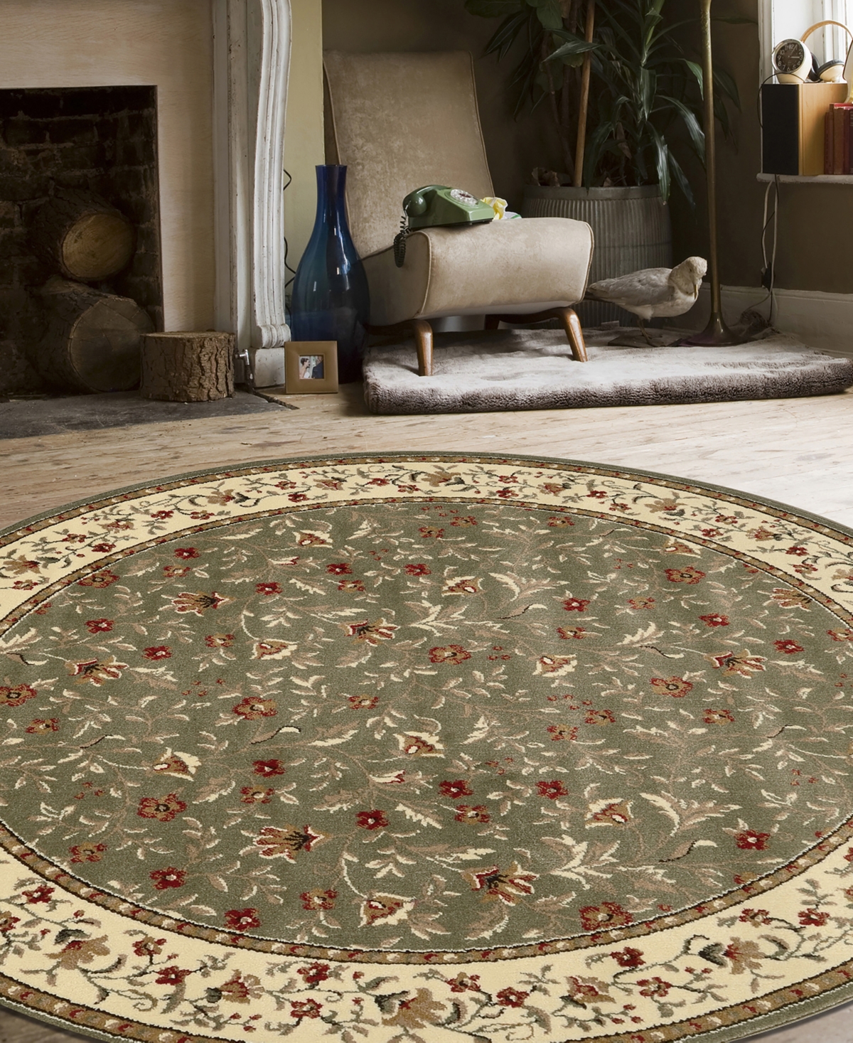 KM HOME CLOSEOUT! KM HOME PESARO 5'3"X5'3" ROUND AREA RUG 