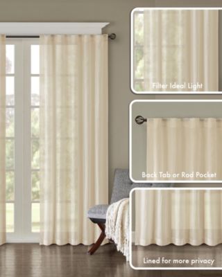 Harper Solid Crushed Curtain Panel Pair, 42"W x 84"L