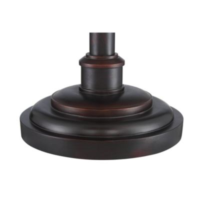 Henson Industrial Floor Lamp 63" Tall Bronze with LED Nightlight Earthy Fabric Drum Shade for Living Room Bedroom Office House Home