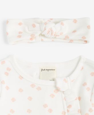 Baby Girls Secret Garden Cotton Printed Coverall Set, Created for Macy's