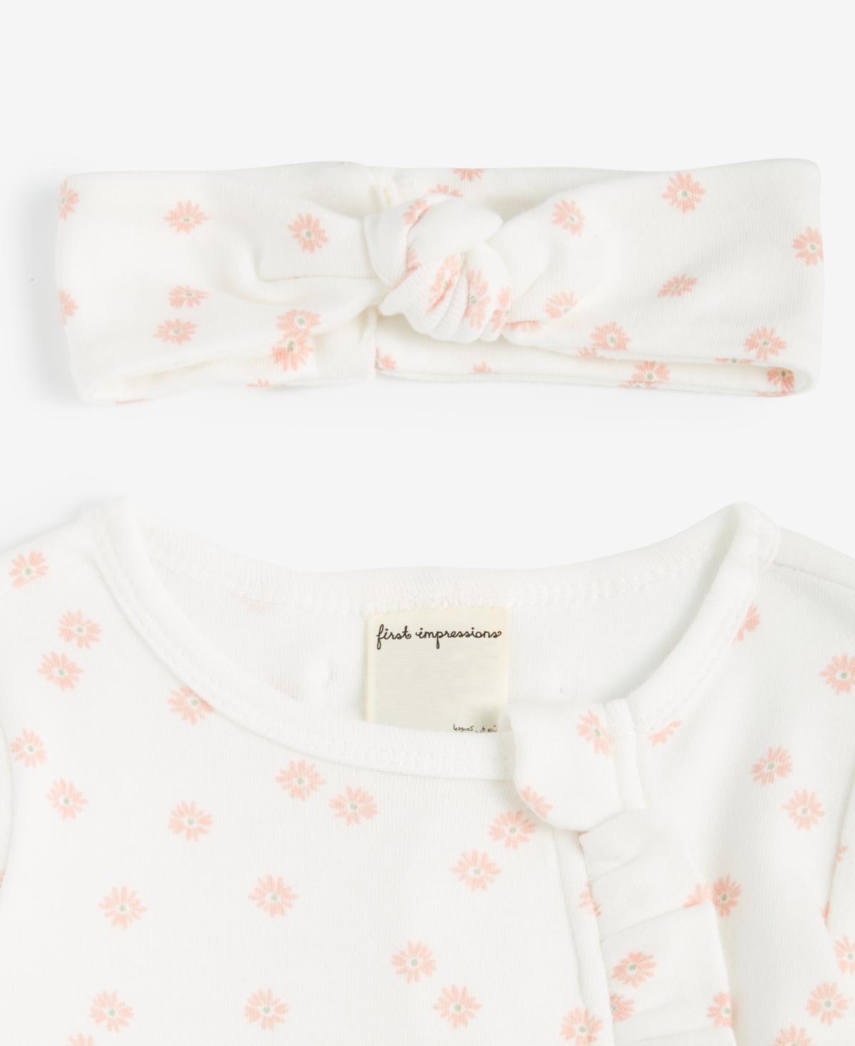 First Impressions Baby Girls Secret Garden Cotton Printed Coverall Set, Created for Macy's