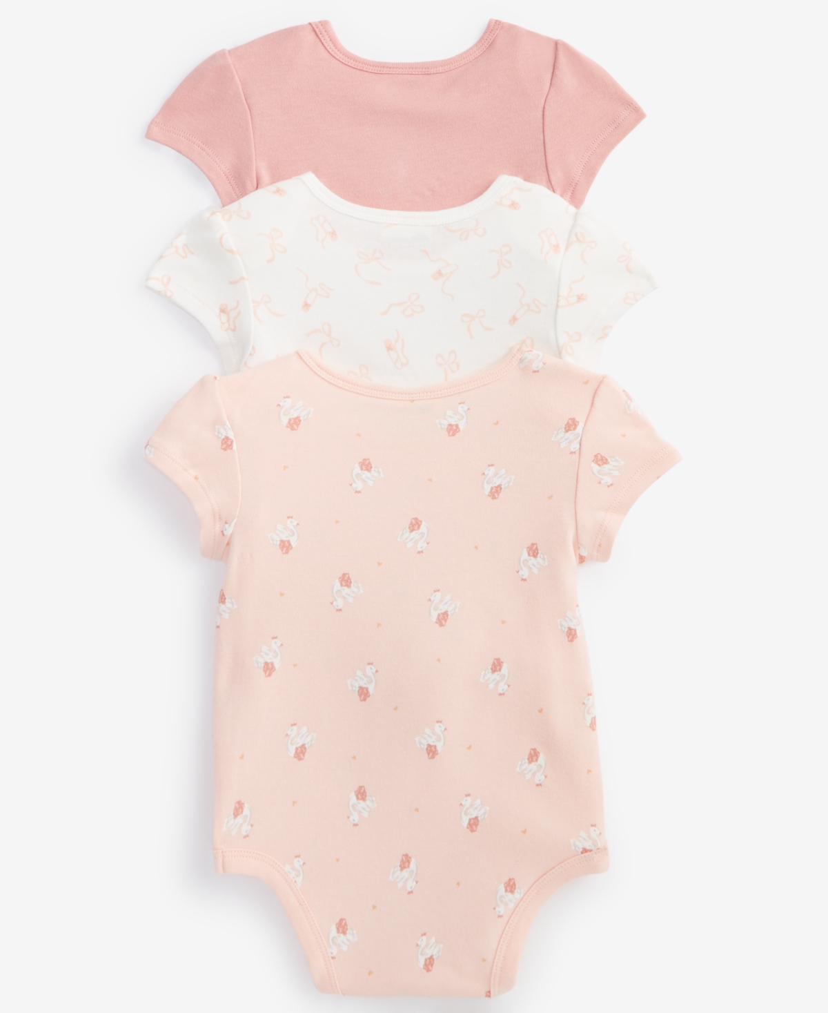 First Impressions Baby Girls Tiny Dancer Bodysuits, 3 Pack, Created For Macy's In Angel White