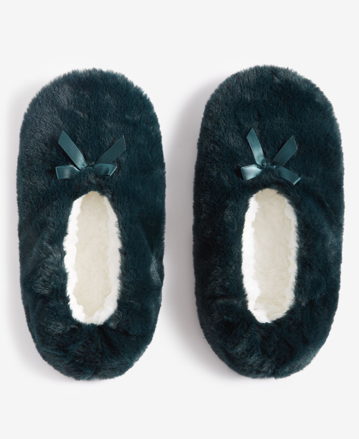Women's Faux-Fur Ped Slipper Socks, Created for Macy's - Ponderosa Pine