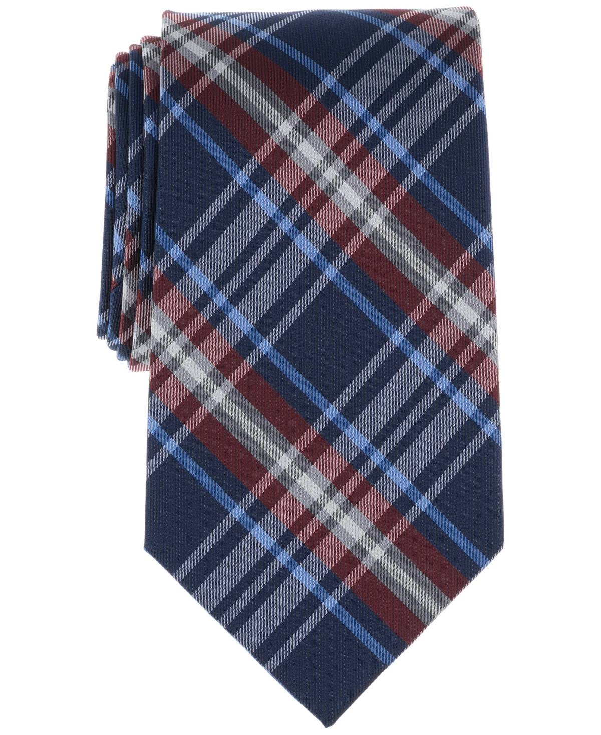 B by Brooks Brothers Men's Classic Plaid Tie - Navy