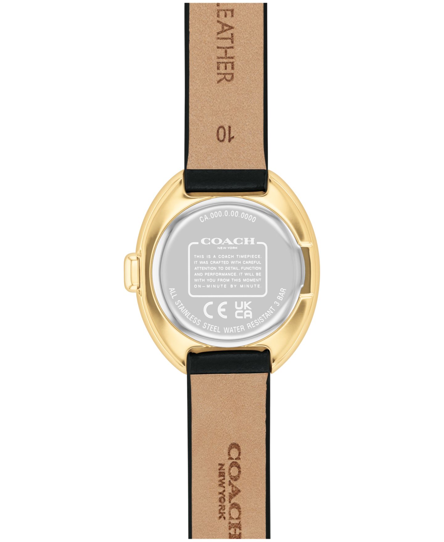 Женские часы COACH Sammy Black Leather Watch 22.5mm — фото 3