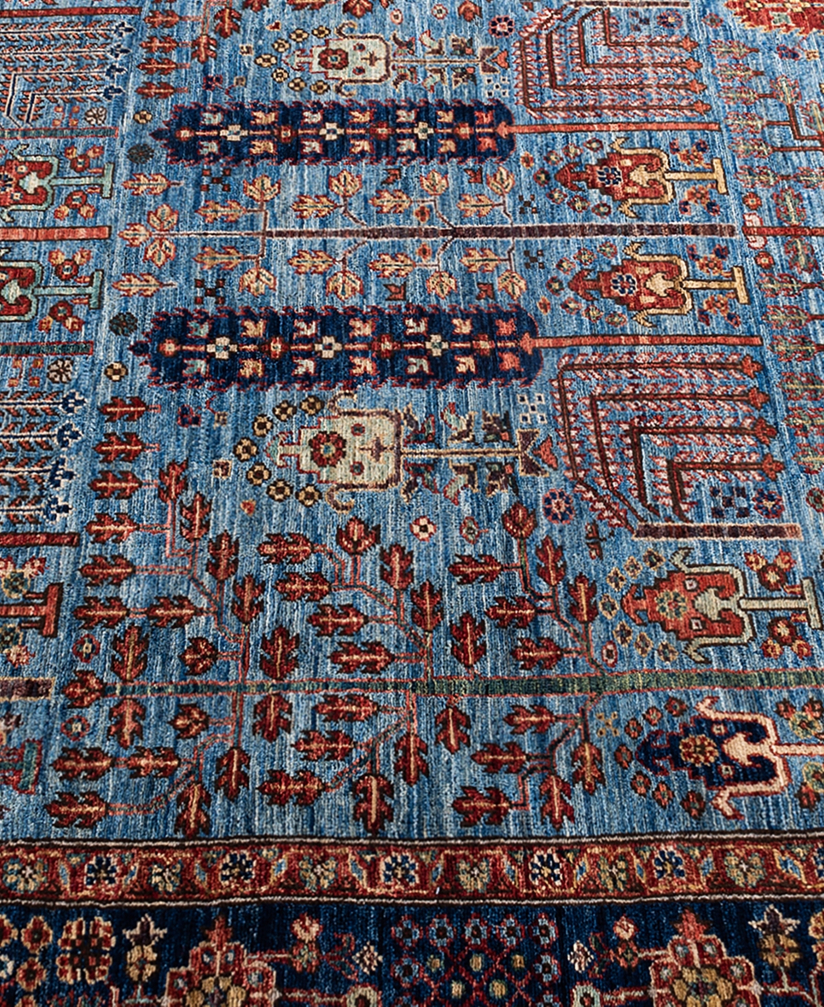 Adorn Hand Woven Rugs Serapi 6'2"x8'8" Area Rug In Light Blue