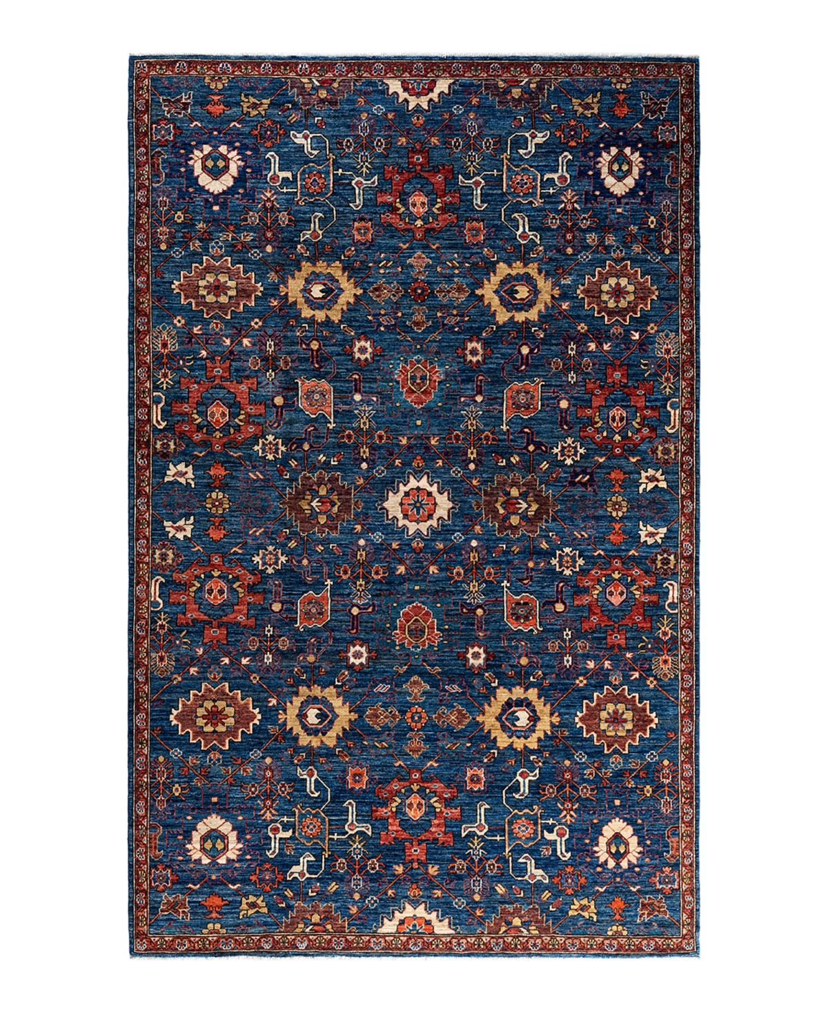 Adorn Hand Woven Rugs Serapi 5'11"x9'3" Area Rug - Blue