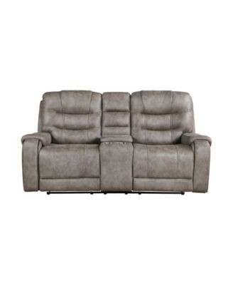 White Label Gabi 77" Double Reclining Love Seat with Center Console