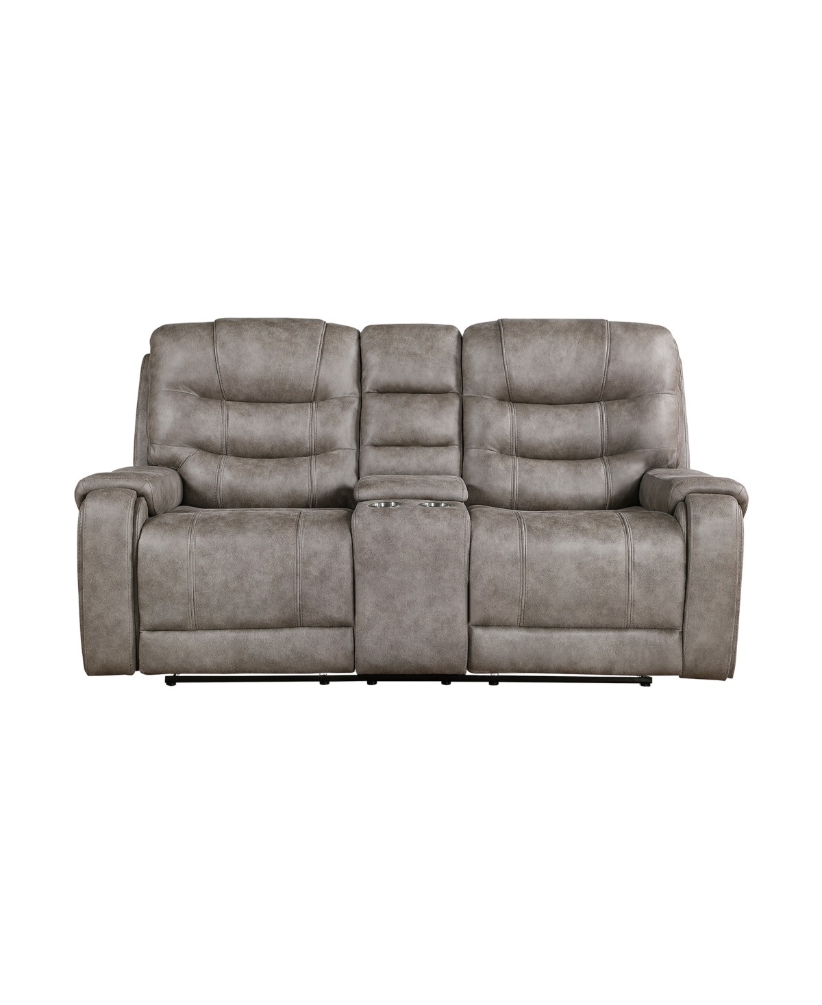 HOMELEGANCE WHITE LABEL GABI 77" DOUBLE RECLINING LOVE SEAT WITH CENTER CONSOLE 