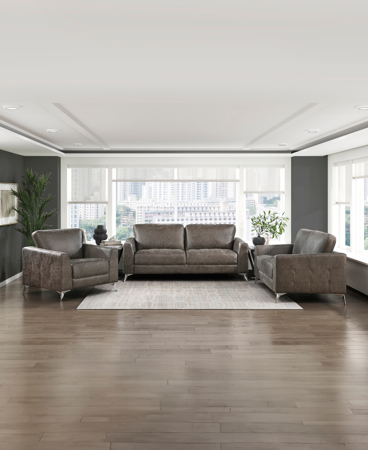 HOMELEGANCE WHITE LABEL RESONANCE 61" LOVE SEAT 