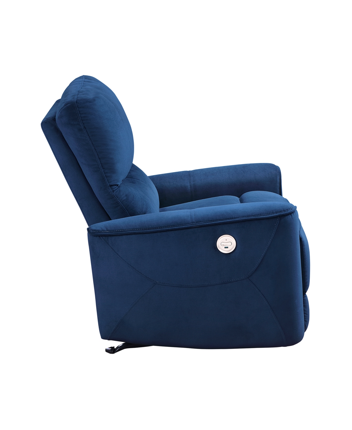 Homelegance White Label Elevated 35" Power Rocker Reclining Chair In Navy