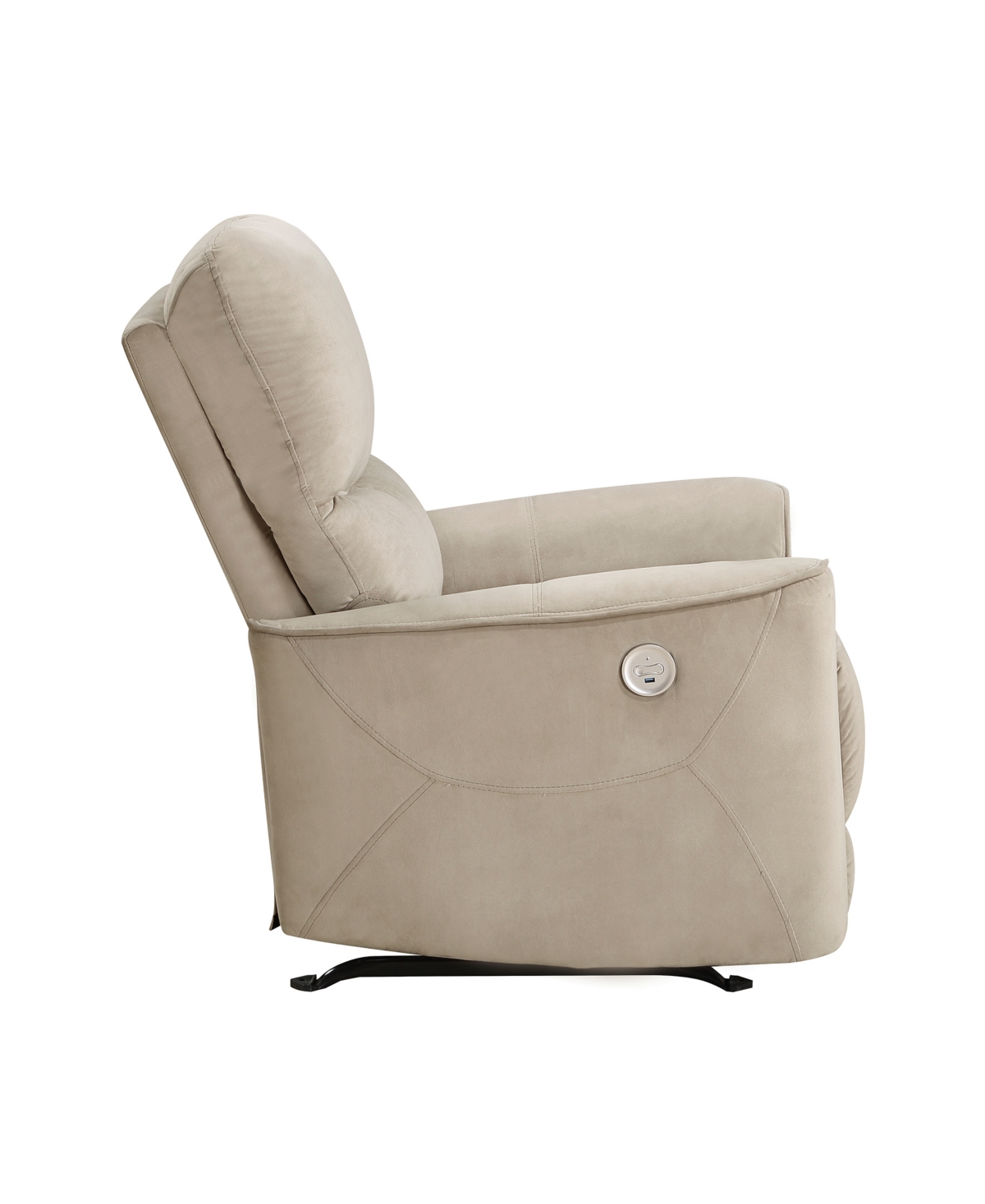 Homelegance White Label Elevated 35" Power Rocker Reclining Chair In Light Brown