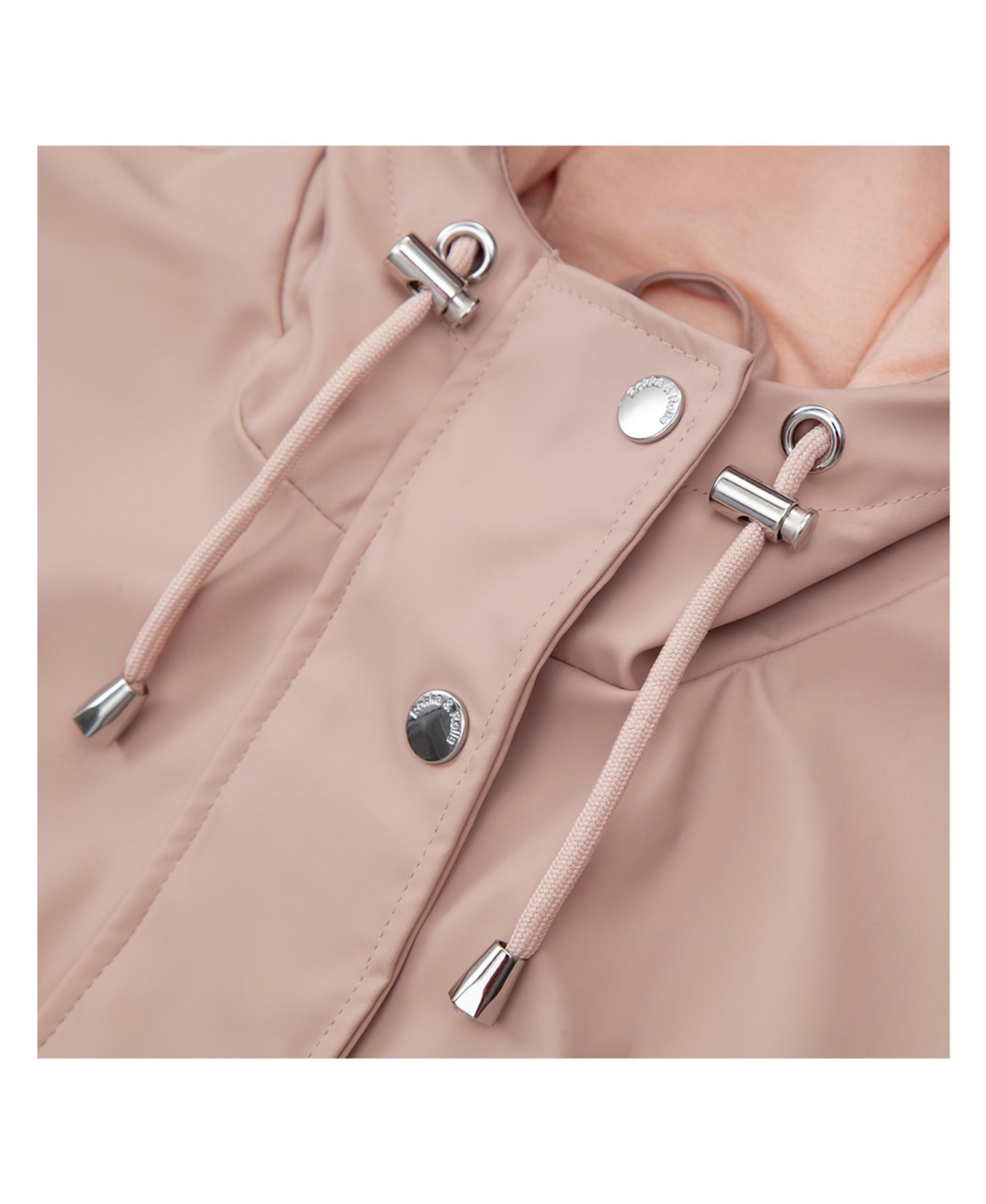 Женская куртка Rokka&Rolla Waterproof Rain Coat Rubberized, цвет: Коралловый персиковый — фото 6
