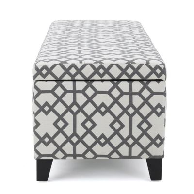 Geo-Upholstered Storage Bench Style and Function in One