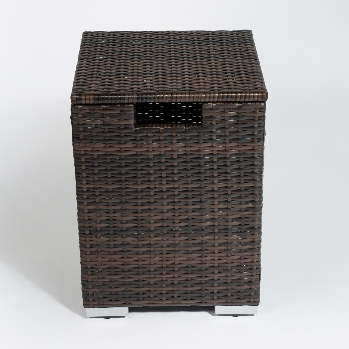 Streamdale Furniture Outdoor Rectangle Fire Pit Table With Propane Tank Cover