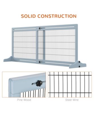 Retractable Wooden Pet Gate for Easy Access Control