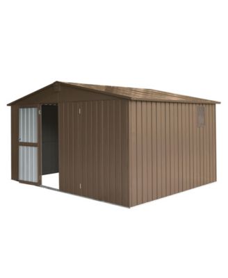 Rust-Proof Elevated Storage Shed with Windows