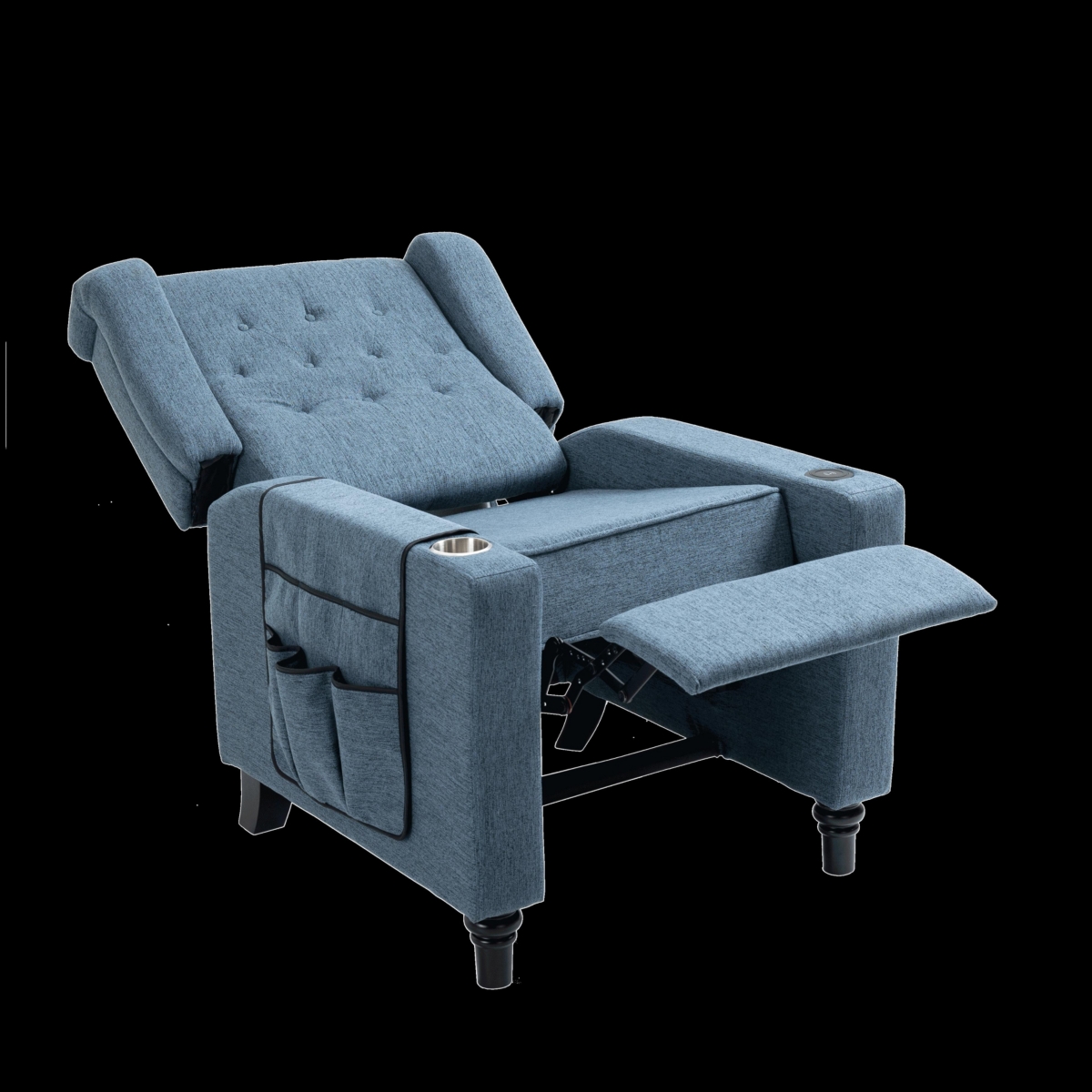 Streamdale Furniture Arm Pushing Recliner Chair, Modern Button Tufted Wingback Push Back Recliner Chair, Living Room