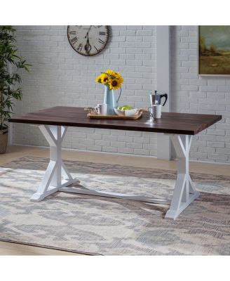Streamdale Acacia Wood Dining Table Rustic-Contemporary Charm for Gatherings
