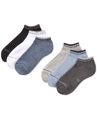 Calvin Klein Six-Pack Back Tab Ankle Socks - Socks - Men - Macy's