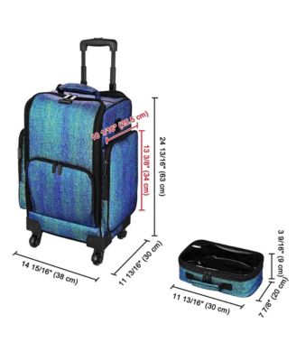 Soft Sided Rolling Makeup Train Case Cosmetic Organizer Trolley Artist