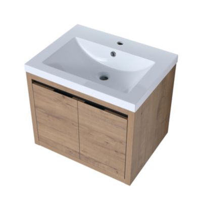 24 Inch Bathroom Cabinet with Sink, Soft Close Doors