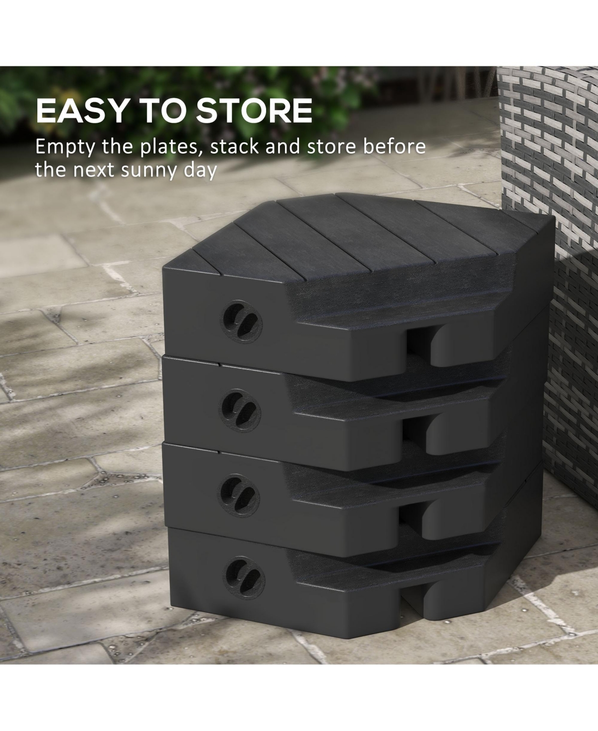 Streamdale Furniture 4-Pack Umbrella Stand Weights for 8'-10' Cantilever Umbrellas