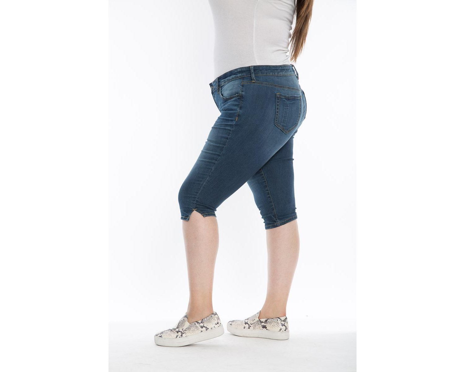 Plus Size Denim Crop