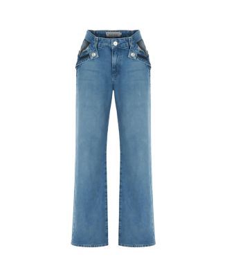 Women's Cut-Out Detailed High Waist Jeans