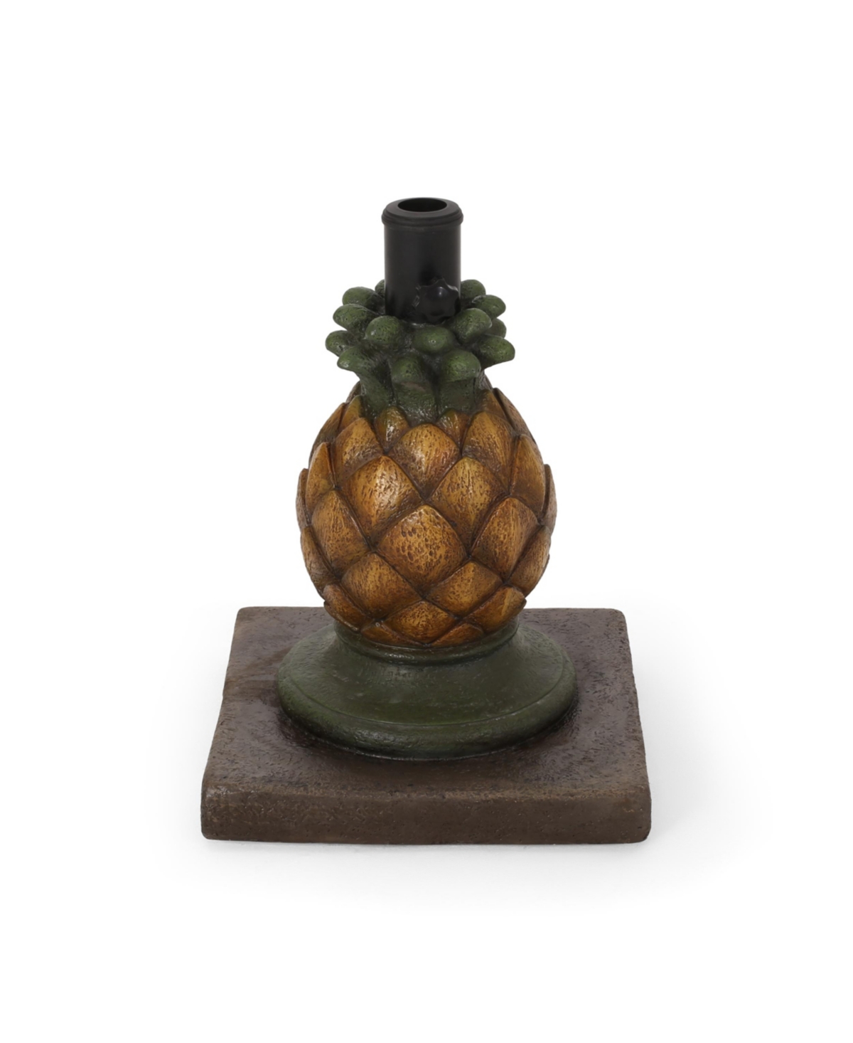 Tropical Pineapple Umbrella Base Style and Stability for Your Patio - Yellow