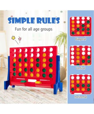 Wall Mounted or Tabletop Giant 4 in a Row Jumbo 4-to-Score Connect Game Set