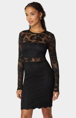Women's Marseille Lace Long Sleeve Illusion Dress