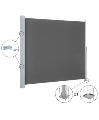 119x71 In Outdoor Retractable Side Awning Folding Privacy Screen Divider Garden
