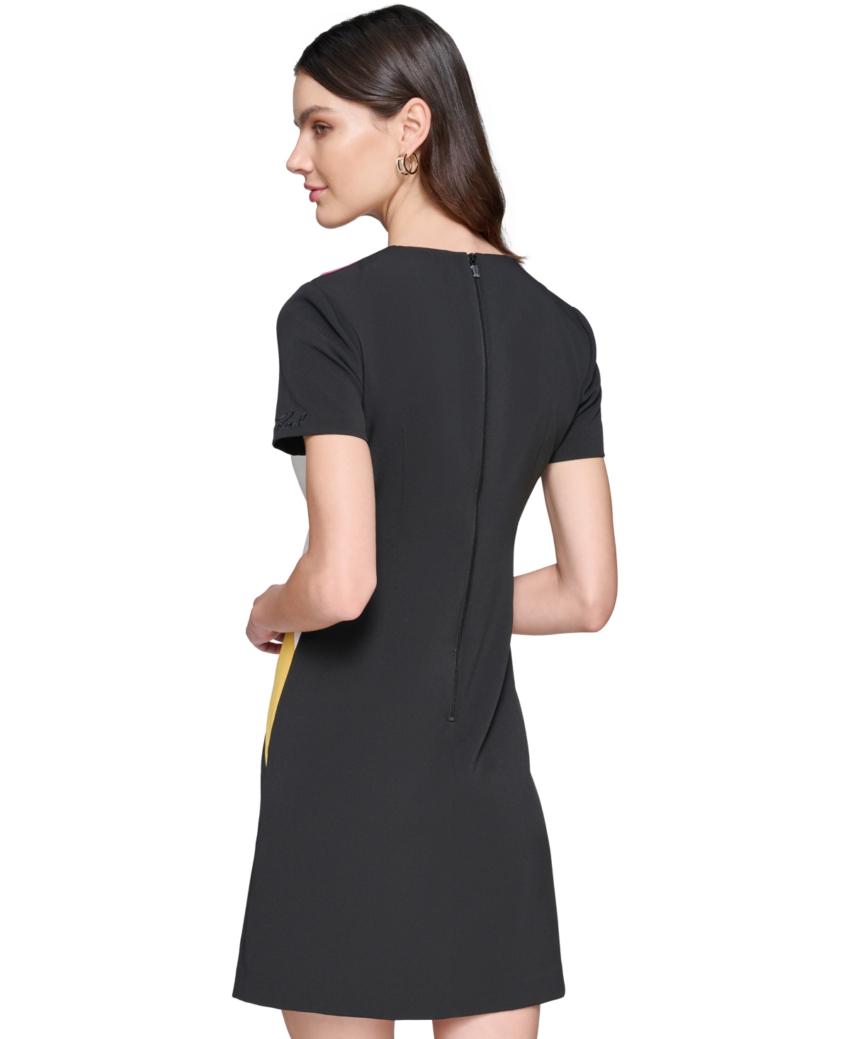 Karl Lagerfeld Paris Women's Petite Colorblocked Sheath Dress