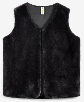 Macy's faux fur vest hotsell