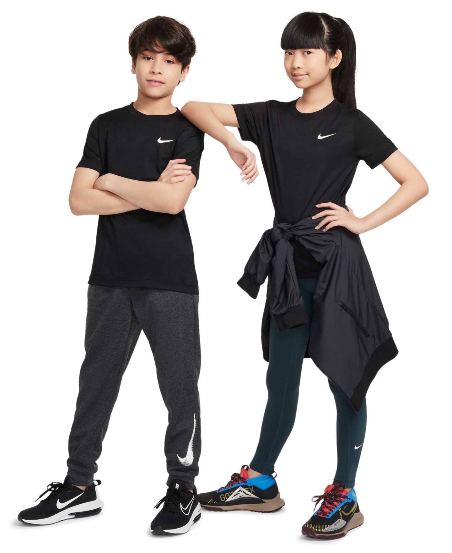 Детская футболка Nike Legend Dri-FIT Logo Graphic, цвет: Чёрный — фото 2