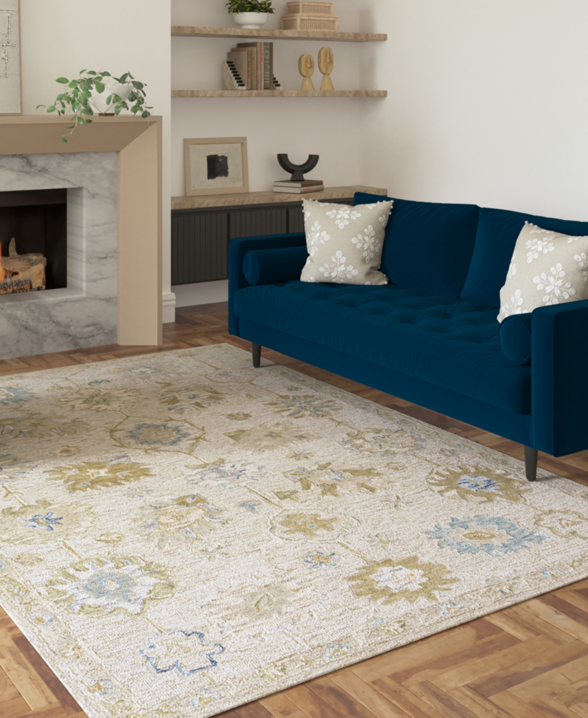 Lr Home Dahlia 5'x7'9" Area Rug In Cream