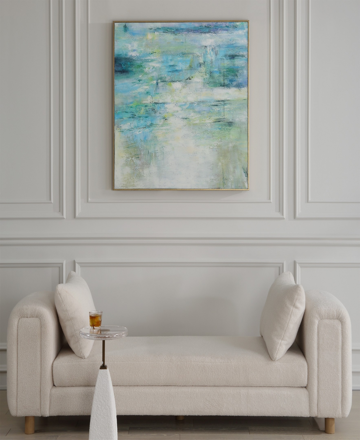 Uttermost Blissful Hand Painted Canvas In Blue