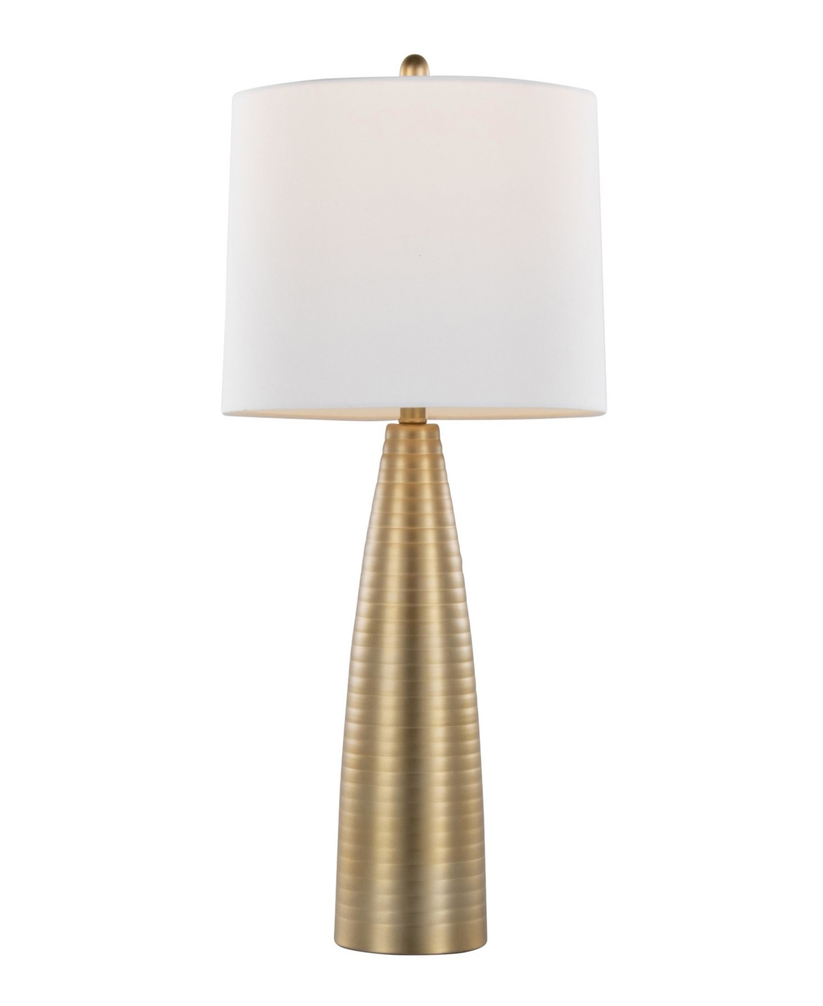 Lumisource Maya 27" Contemporary Metal In Gold Metal,white Linen