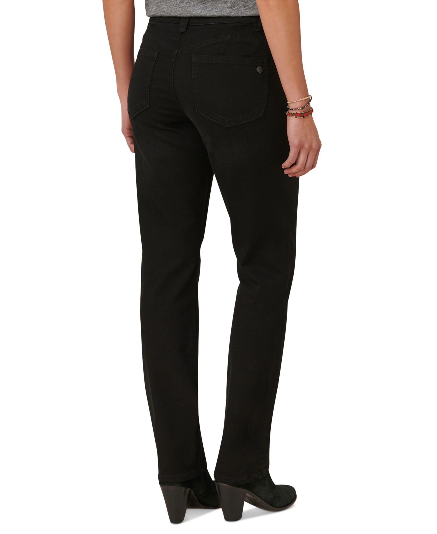 Petite "Ab"solution Mid-Rise Straight-Leg Jeans