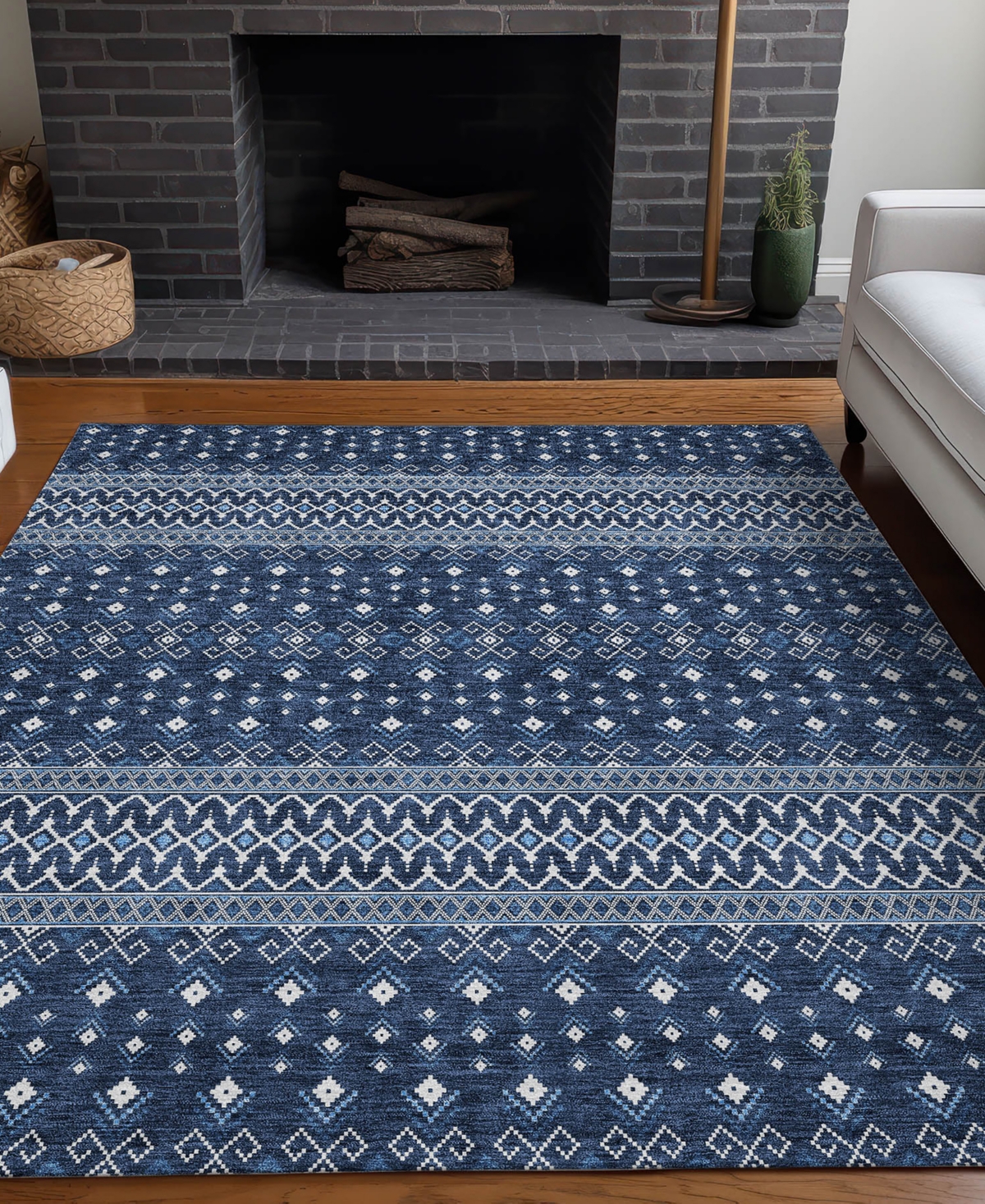 Addison Chantille Acn708 8'x10' Area Rug In Navy