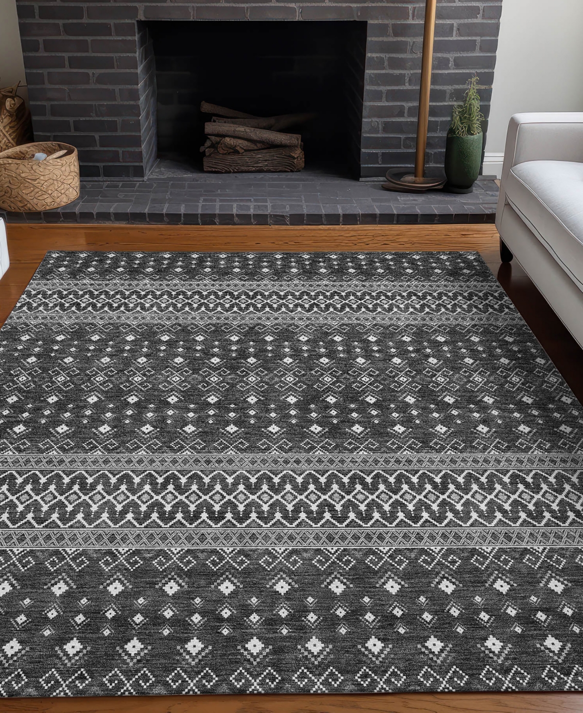 Addison Chantille Acn659 9'x12' Area Rug In Gray
