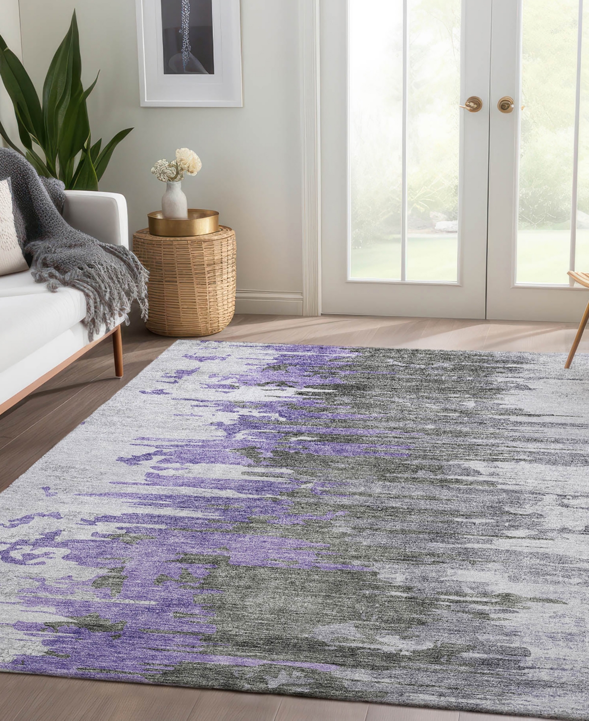 Addison Chantille Acn704 9'x12' Area Rug In Purple