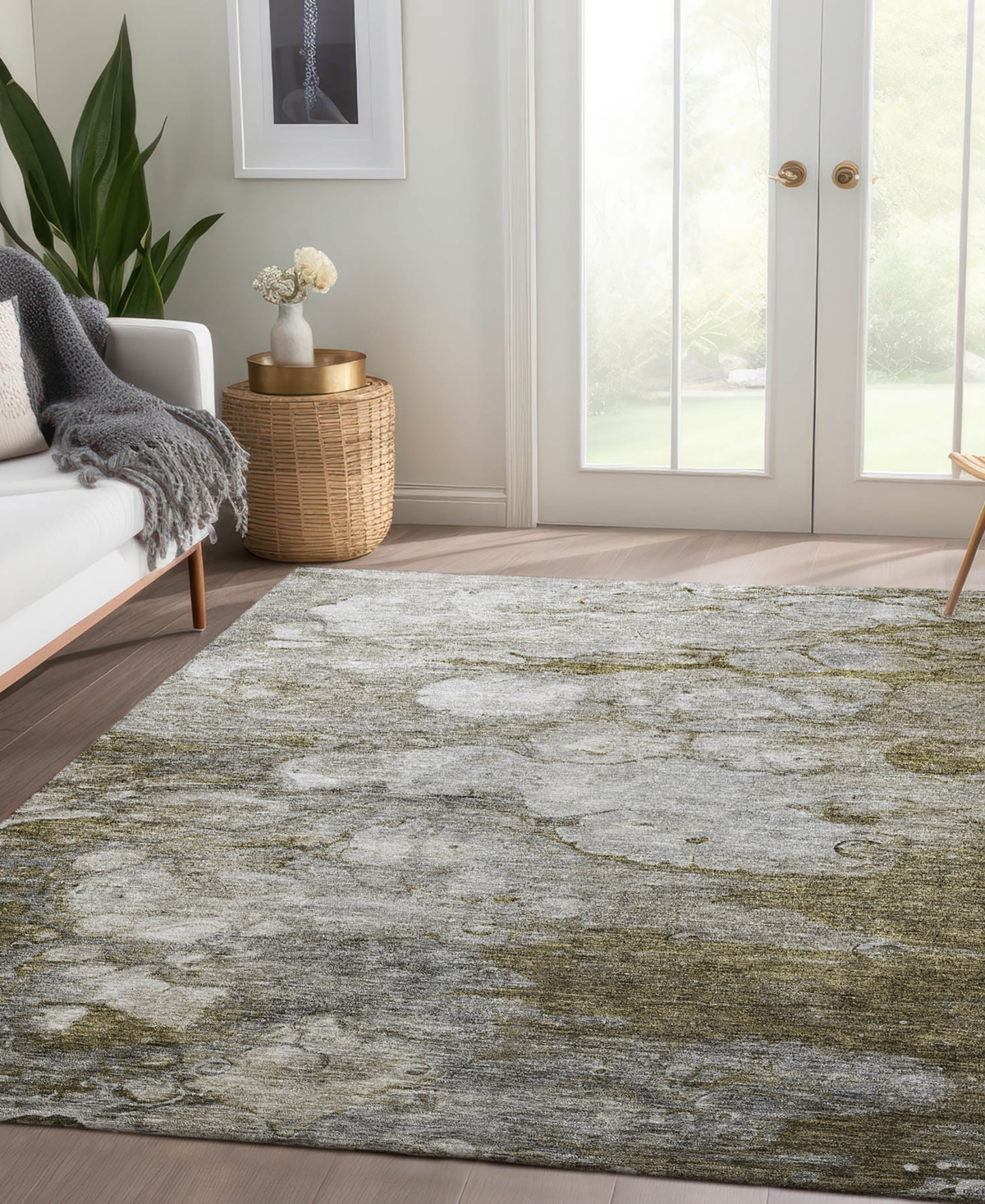 Addison Chantille Machine Washable Acn698 5'x7'6" Area Rug In Brown