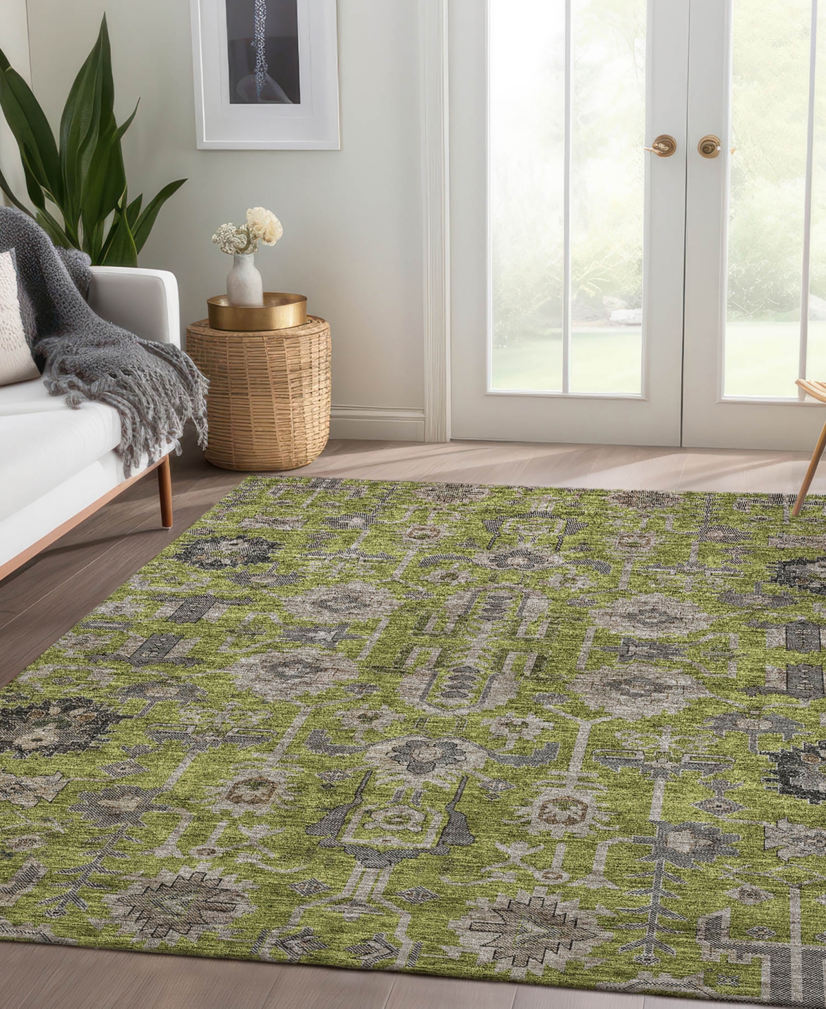 Addison Chantille Acn697 2'6"x3'10" Area Rug In Olive