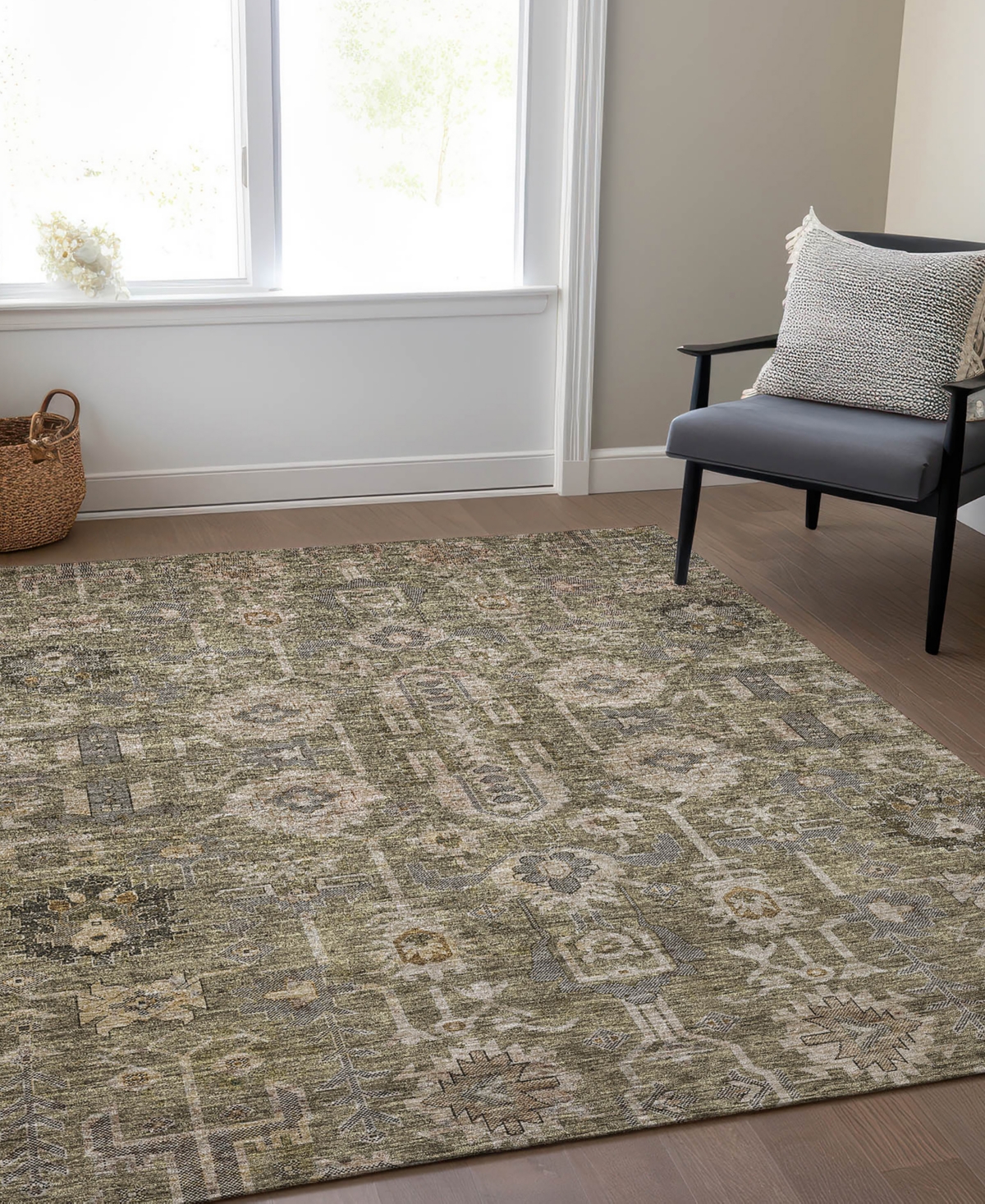 Addison Chantille Machine Washable Acn697 3'x5' Area Rug In Brown